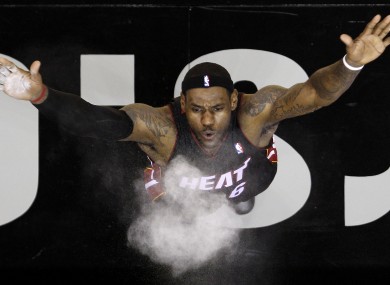 LeBron James' famous pre-game chalk-blowing routine will herald the start of the season tonight