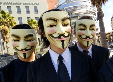 Members of 'Anonymous' often wear Guy Fawkes masks in public, inspired by the film 'V for Vendetta'.