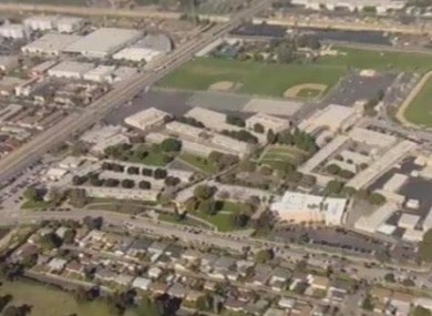 Aerial view of the school