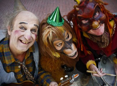 The Footsbarn Travelling Theatre pictured in Dublin today to mark the group's 40th birthday.