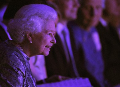 The Queen takes in the show at the Dublin Convention Centre last night