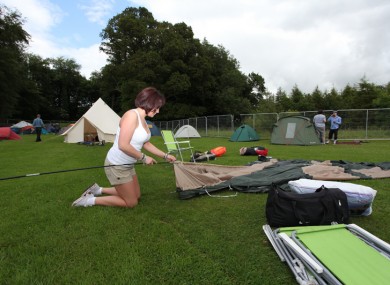 It's a tricky business, setting up a tent.