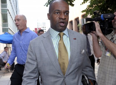 DeMaurice Smith, Executive Director of the NFLPA, arrives ahead of a meeting with players.