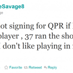 Savage evidently still has a high opinion of himself these days.