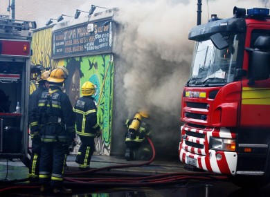 Dublin Fire Brigade officers tackle a blaze (File photo)