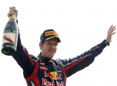 Vettel celebrates in Monza