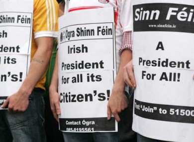 Last month, Sinn Féin protested for voting rights to be extended to Northern Ireland citizens.