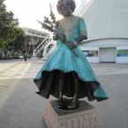 Dame Edna at the Docklands in Melbourne, Australia. She is joined at Waterfront City by fellow Ozzie Kylie Minogue.
Image: Sweet One on Flickr