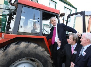 All aboard! Gay Mitchell canvassing in Ballymote earlier today.