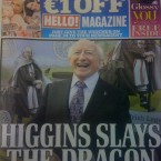 The Irish Daily Mail's special election edition chronicles the battle between the Labour leader, and Dragon Seán Gallagher.