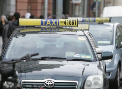 File photo of taxis in Dublin