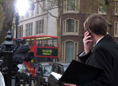 Murdoch giving evidence to MPs today.