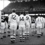 Standing to attention at the 1956 decider between Galway and Cork.