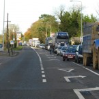 Traffic was backed up on both sides of the roadblock but the group said they receive support from drivers - and not abuse. 