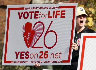 A pro-life campaigner in Mississippi yesterday urging voters to pass the controversial measure. The amendment failed.