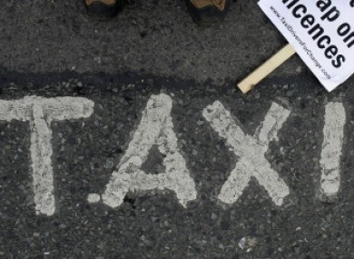 A protest by taxi drivers in 2009 in Dublin.
