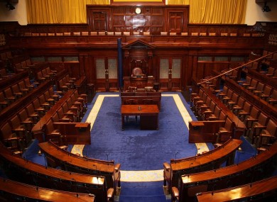 The Dáil chamber: ordinarily free from outside intruders.