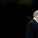 Michael Noonan in Government Buildings Dublin with the Budget Folio on the 2nd day of the Irish Austerity Budget Photo: Julien Behal/PA Wire