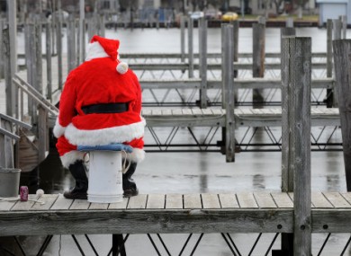 Ben Borre, 10, meets an 'autism-friendly' Santa Claus on 11 December