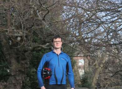 Simon Hutchinson: at home in Bailieborough, Co Cavan, as he gears up for the Global Bicycle Race. He is the only Irishman in the field.