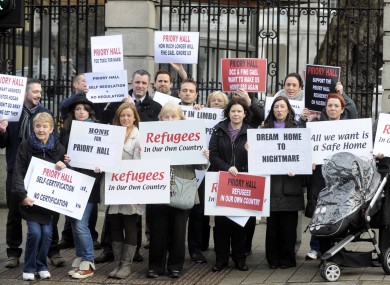 The residents of Priory Hall have kept up their protests after being forced to evacuate their homes in October.