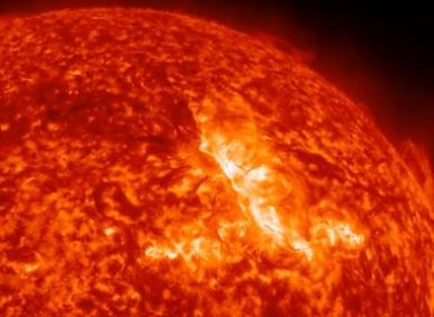 The solar flare on 22 January.