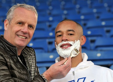 Sprinter James Ellington (right) with Will King, the founder and CEO of King of Shaves