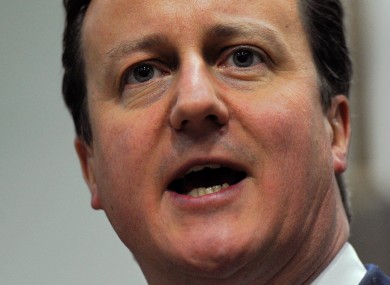 British Prime Minister David Cameron
