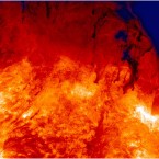 A coronal mass ejection viewed in extreme UV light. (NASA/the Solar Dynamics Observatory) 