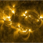 A close-up of an active solar region shown through extreme UV light. (NASA/the Solar Dynamics Observatory) 