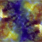 NASA says that this image of an erupting active region on the sun combines three colour-coded wavelengths of UV light. (NASA/the Solar Dynamics Observatory) 