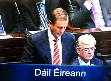 Protesters outside the Dáil this evening