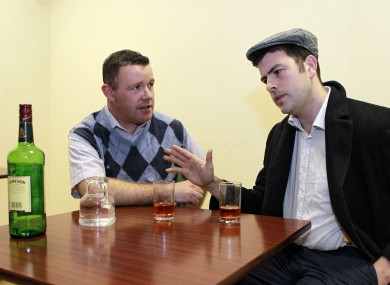Barry Ryan as John Bosco and Conor Dillon as Micky Molly in the Garda version of The Chastitute