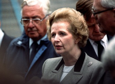 Thatcher at Hillsborough the day after the disaster in 1989