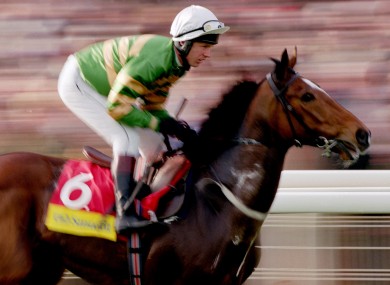 Charlie Swan on Istabraq in The Smurfit Champion Hurdle in 1999.