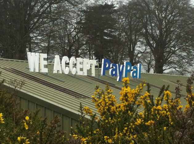 accept paypal;