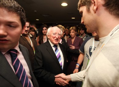 Michael D Higgins at the USI Congress yesterday