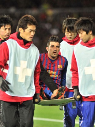 Villa after his injury in December.