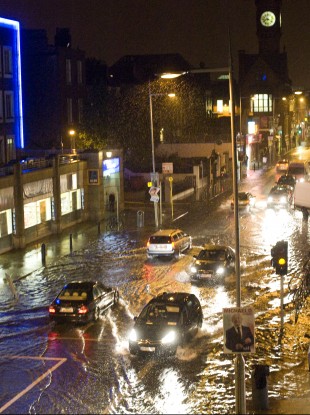 Flash flooding in Rathmines in October