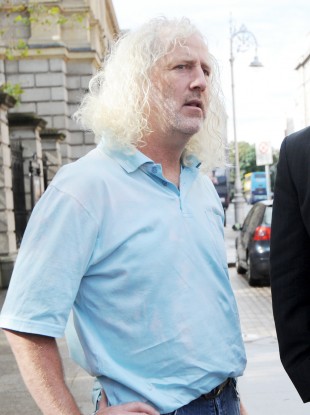 Mick Wallace outside Leinster House in Dublin this morning.
