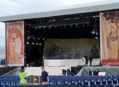 The main stage for the event at the RDS