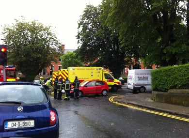 The scene of the accident this morning