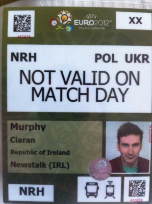'The world's worst press pass'.