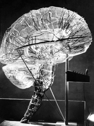 A model of the human brain made of glass by Dr Nagler of Vienna, 1953.