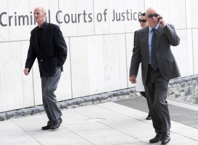 Businessman Anthony Lyons (right with sunglasses) in court last June.