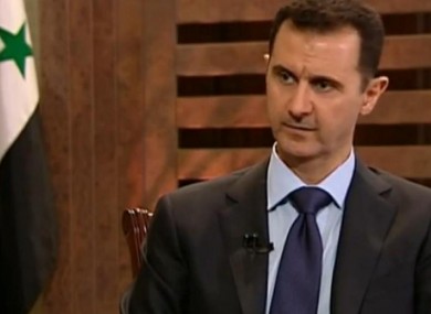 A defiant Assad on German TV in an interview broadcast last night.