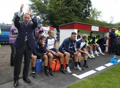All McCoist acknowledges the travelling Rangers support.
