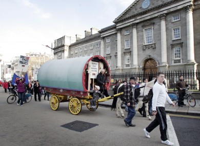 Travellers march for ethnic recognition in Dublin in 2009
