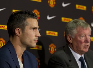 Van Persie is unveiled by United last week.