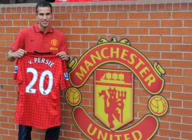 Robin van Persie at the Theatre of Dreams today.